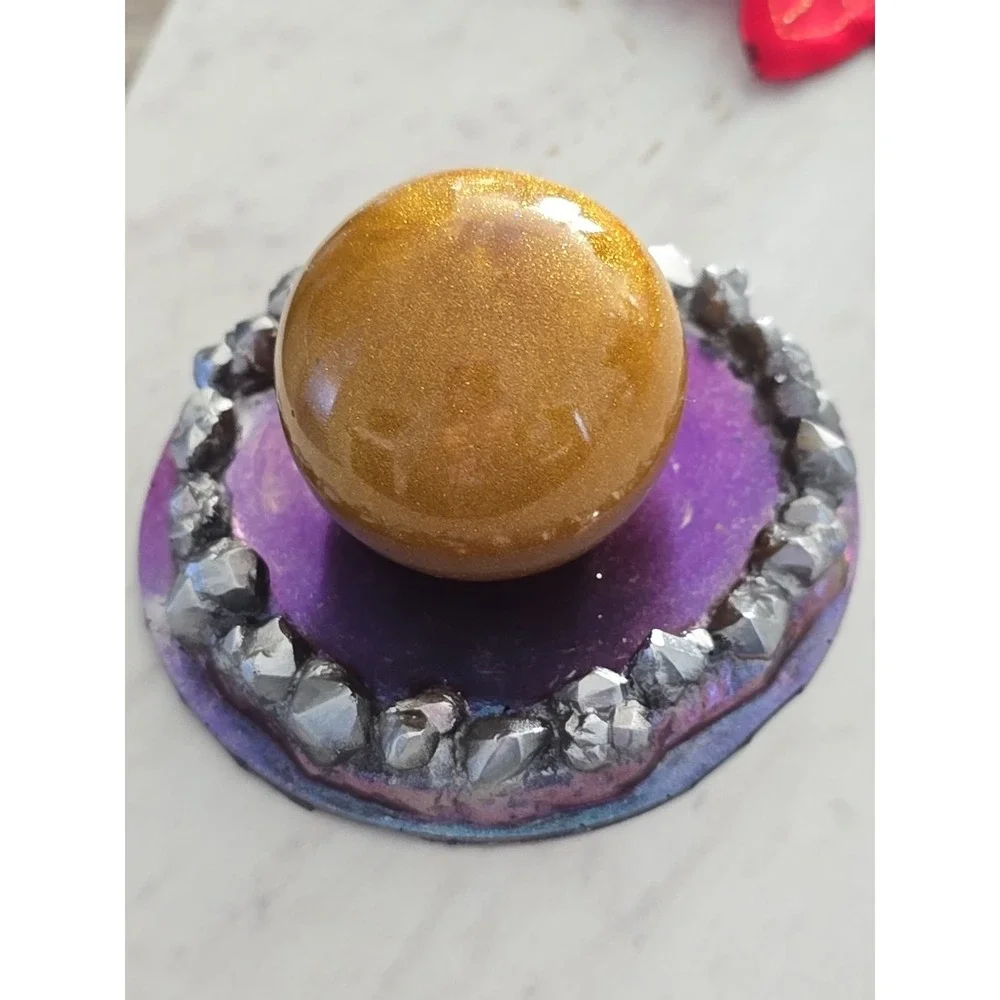 Handmade Resin Coaster Trinket Dish Coin Holder Jewelry Dish Decoration Gift 632